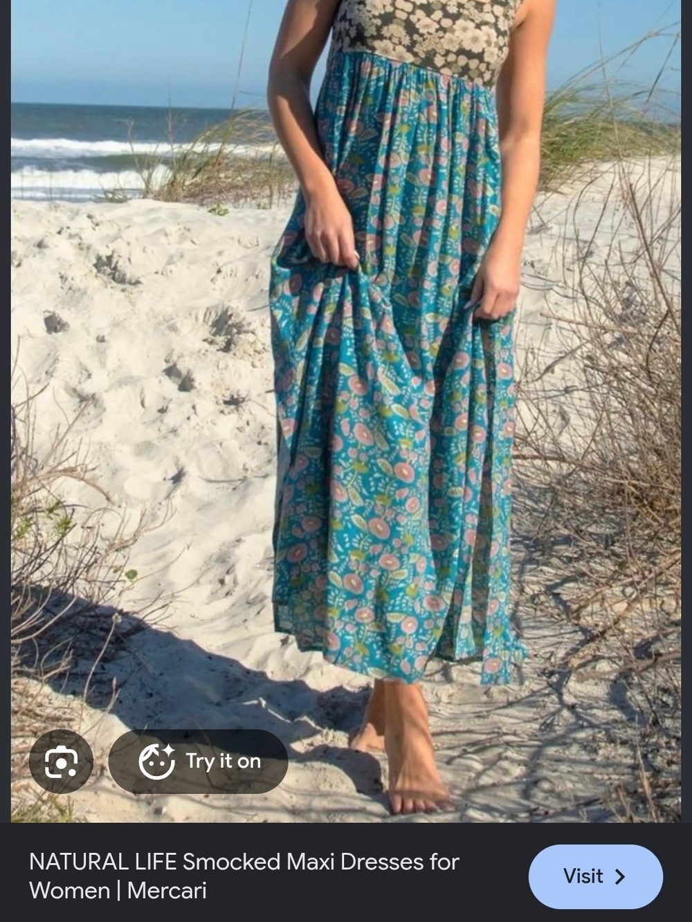 Natural Life Women's Teal Floral Maxi Skirt